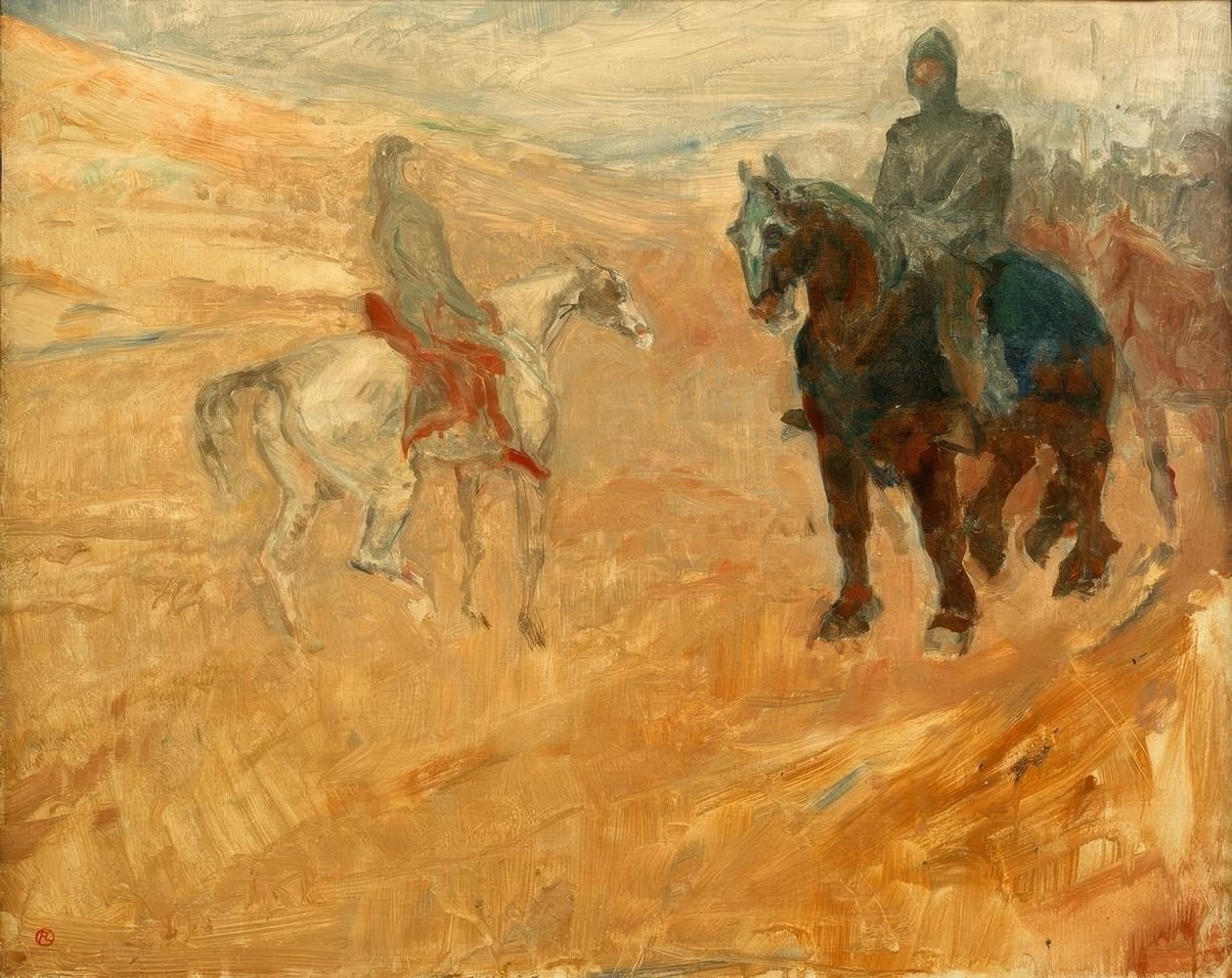 To riddere i rustning af Henri de Toulouse Lautrec