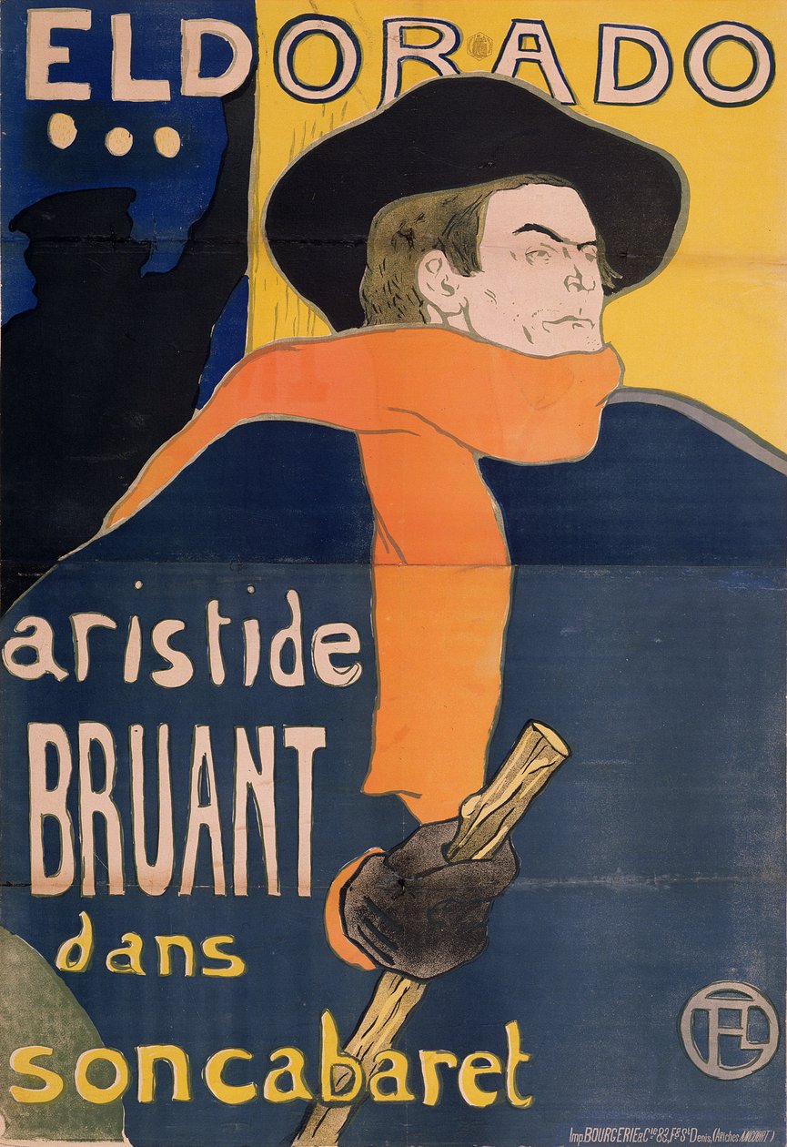 Eldorado: Aristide Bruant, 1892 af Henri de Toulouse Lautrec