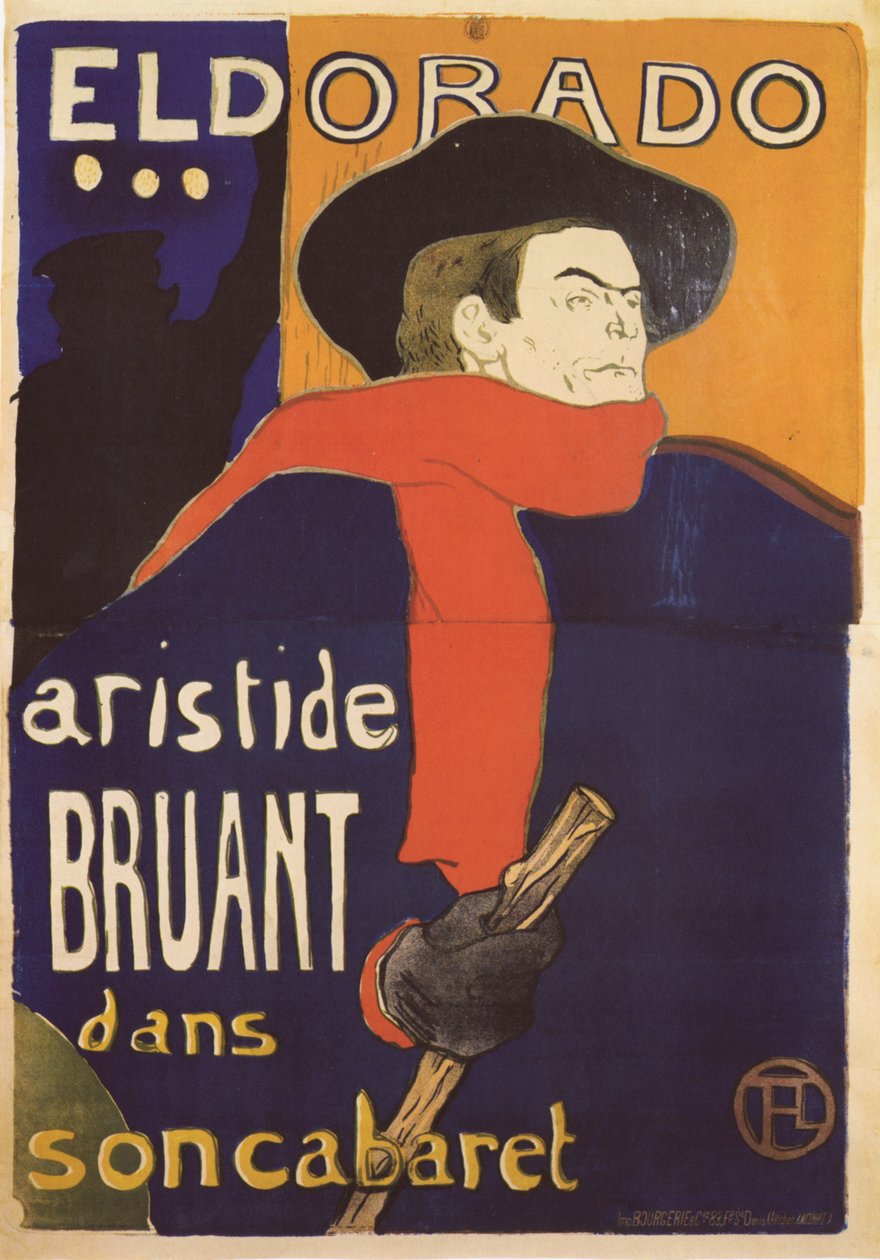 El Dorado, Aristide Bruant-plakat, 1892 af Henri de Toulouse Lautrec