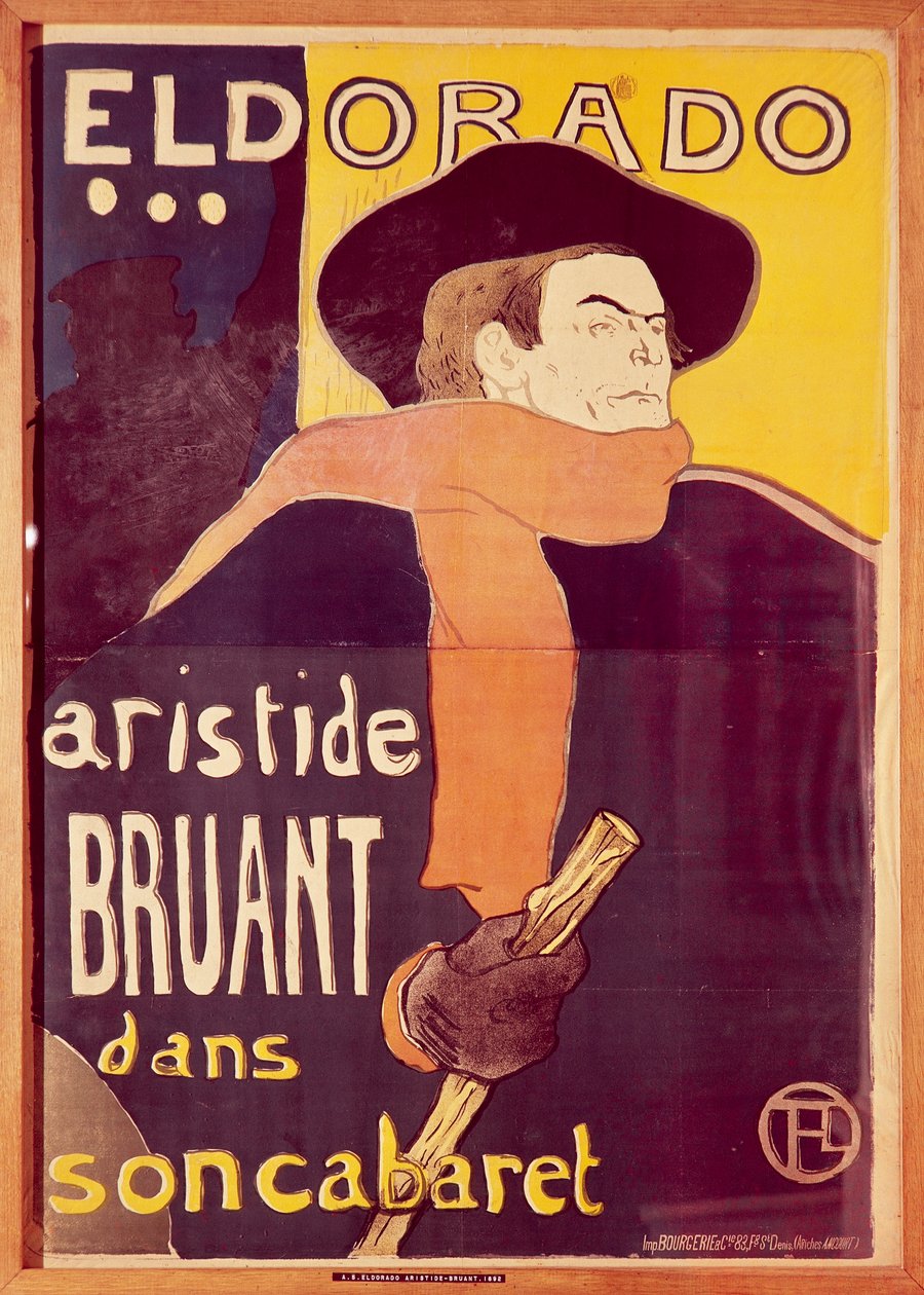 Eldorado, Aristide Bruant i sin kabaret (Eldorado, Artistide Bruant i sin natklub) af Henri de Toulouse Lautrec