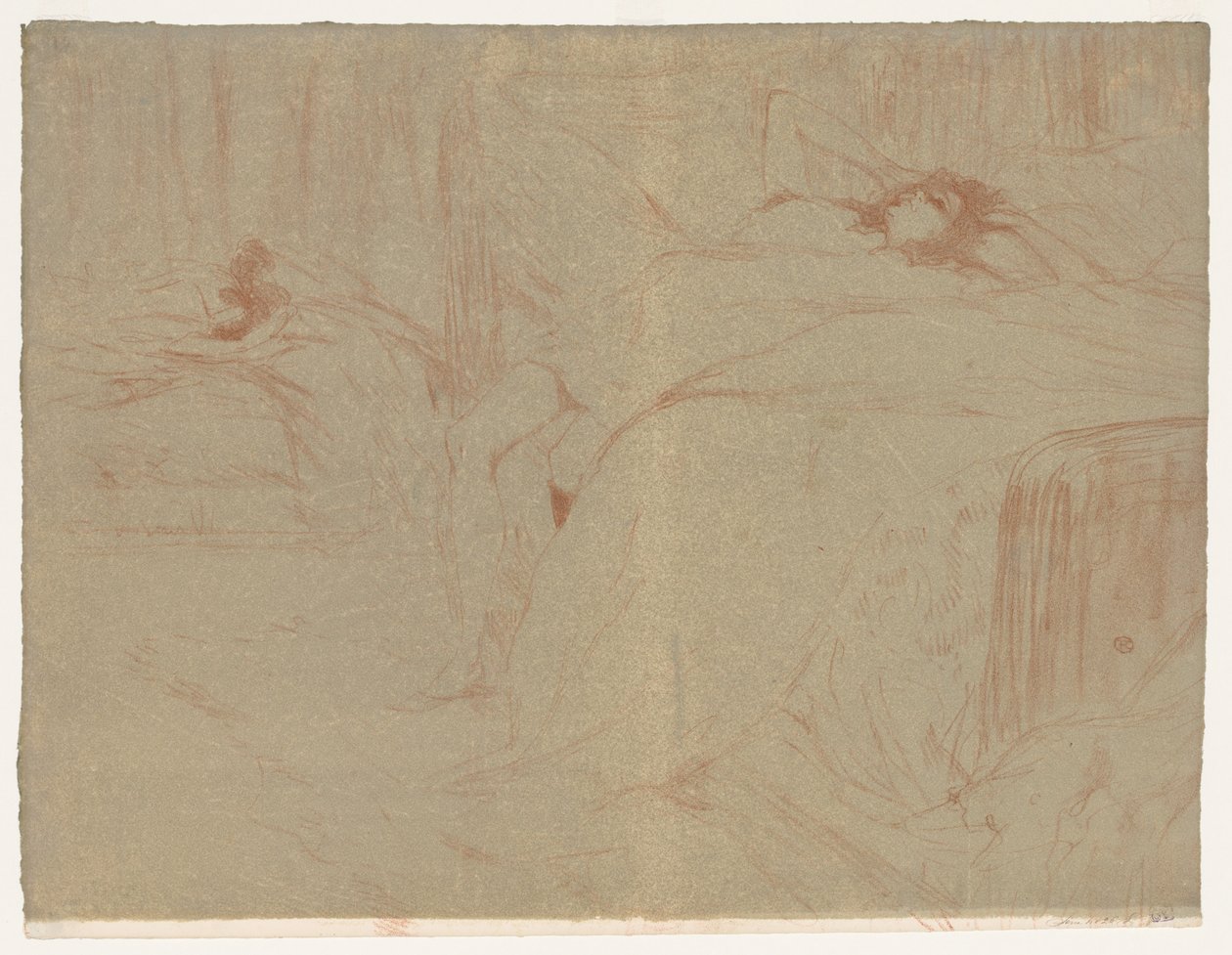 Elles: Kvinde liggende på ryggen, 1896. af Henri de Toulouse Lautrec