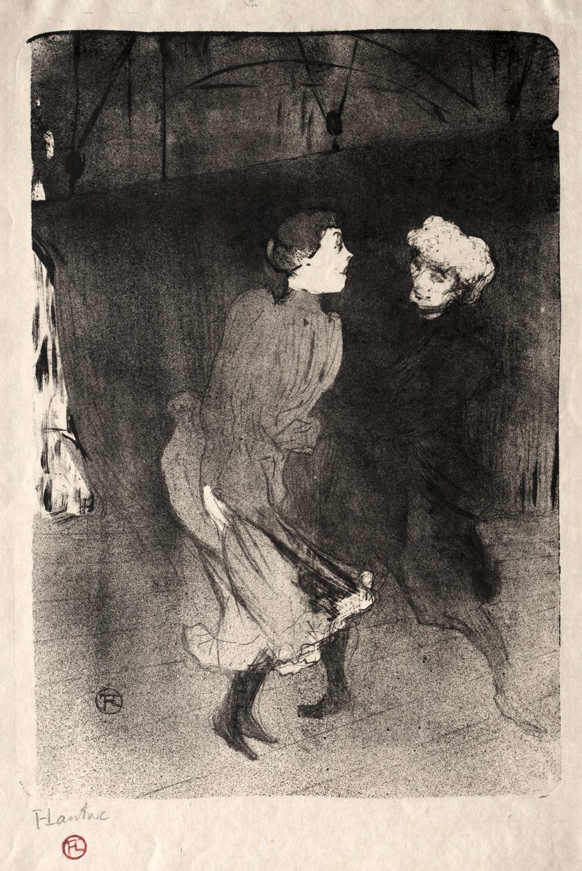 Emilienne dAlecon og Mariquita fra Follies-Bergère, 1893. af Henri de Toulouse Lautrec
