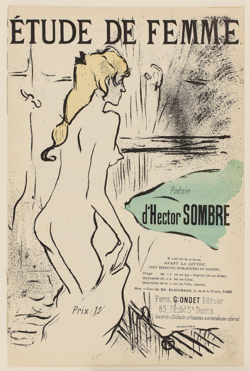 Kvindestudie af Henri de Toulouse Lautrec