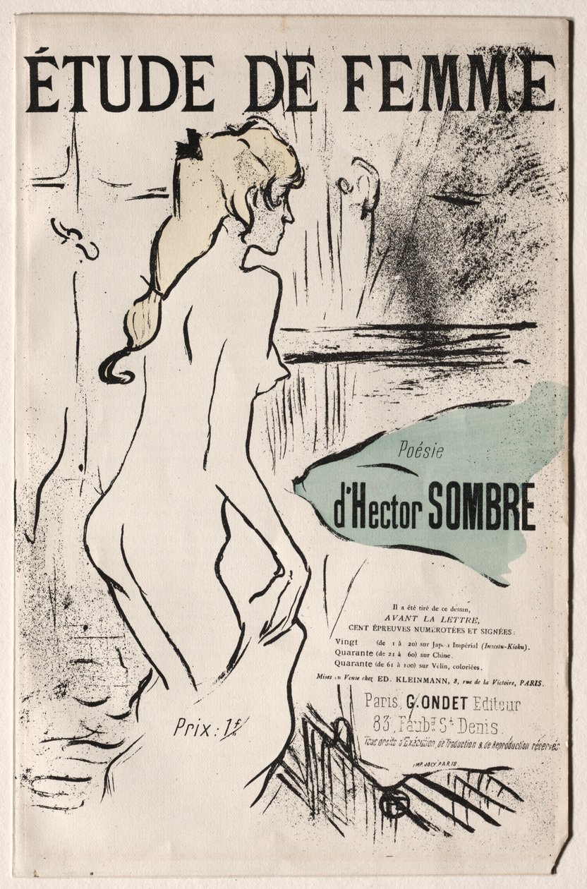 Kvindestudie af Henri de Toulouse Lautrec