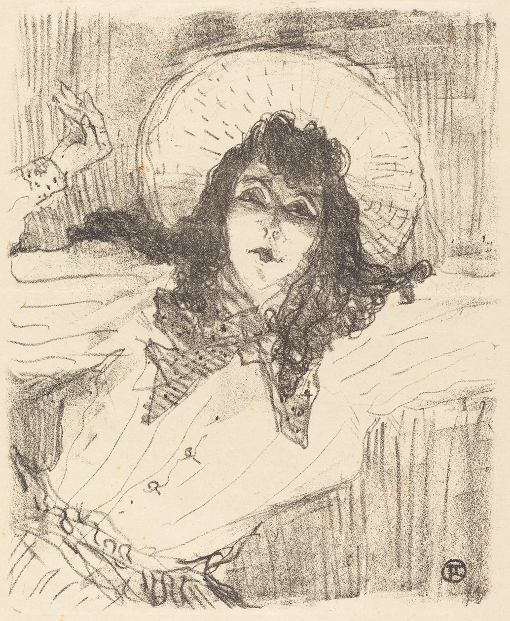 Eva Lavalliere af Henri de Toulouse Lautrec
