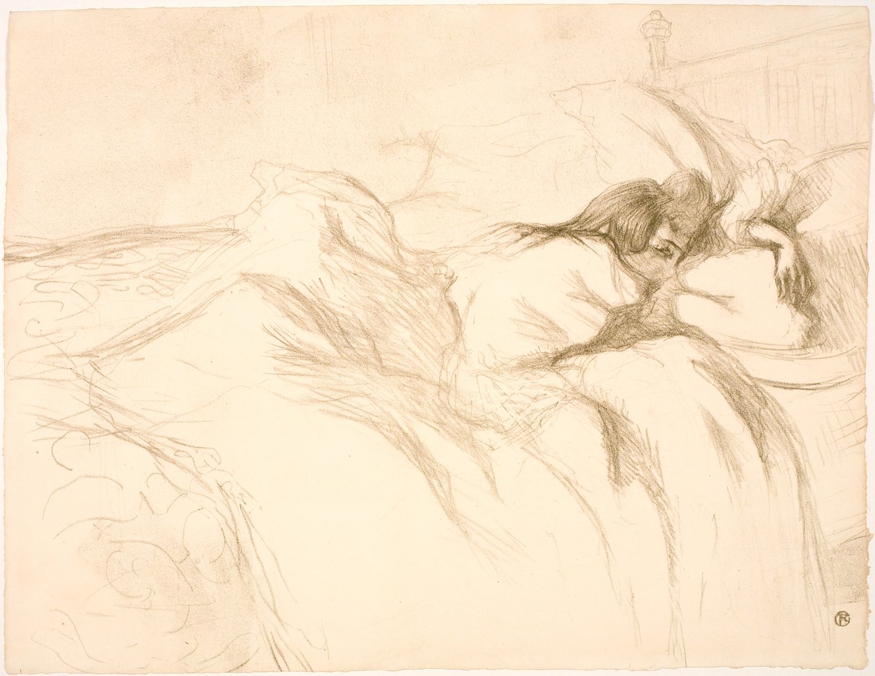 Liggende kvinde, vækkeur af Henri de Toulouse Lautrec