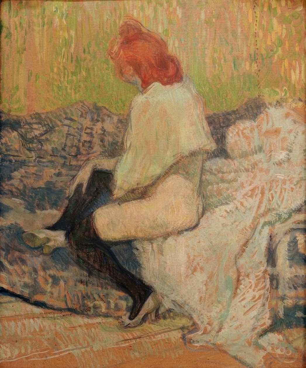 Rødhåret kvinde, Justine Dieuhl af Henri de Toulouse Lautrec