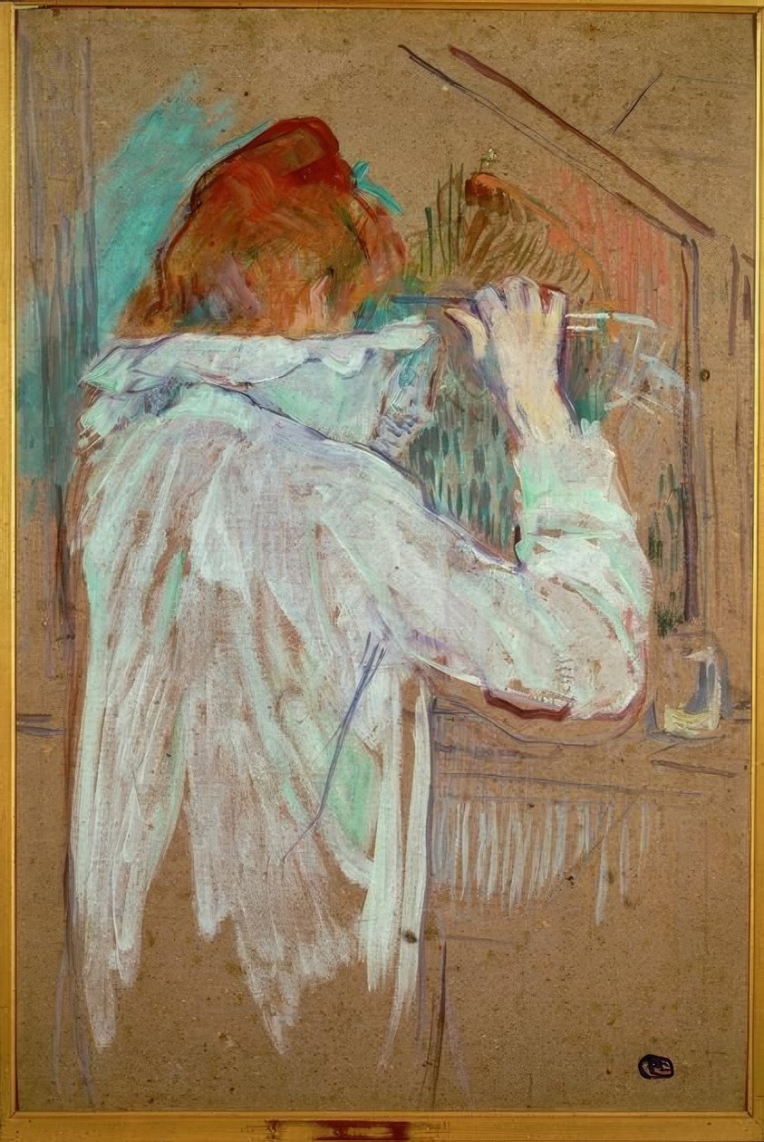Kvinde curling af Henri de Toulouse Lautrec