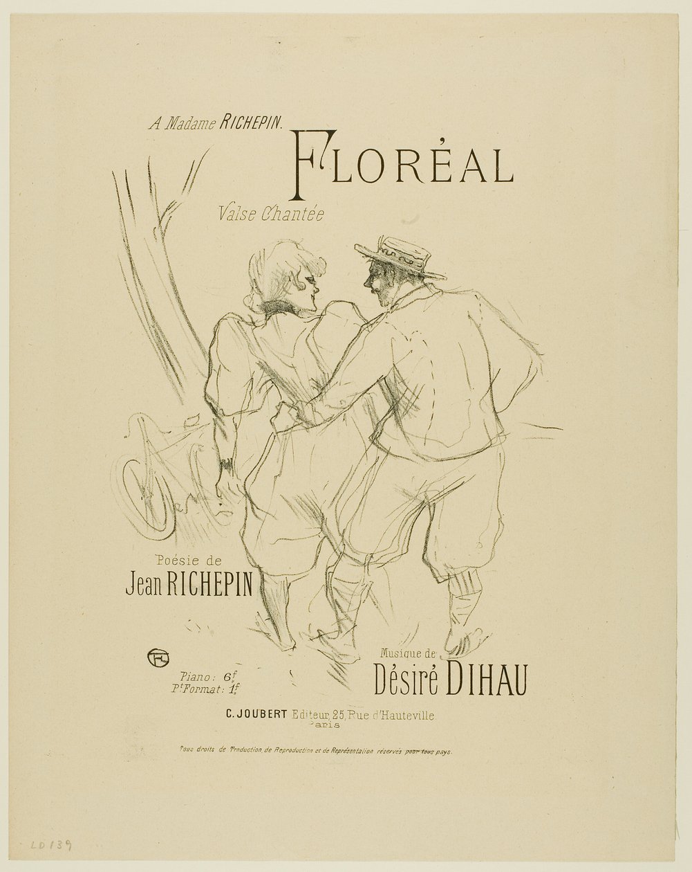 Floréal, fra Melodier af Désiré Dihau af Henri de Toulouse Lautrec