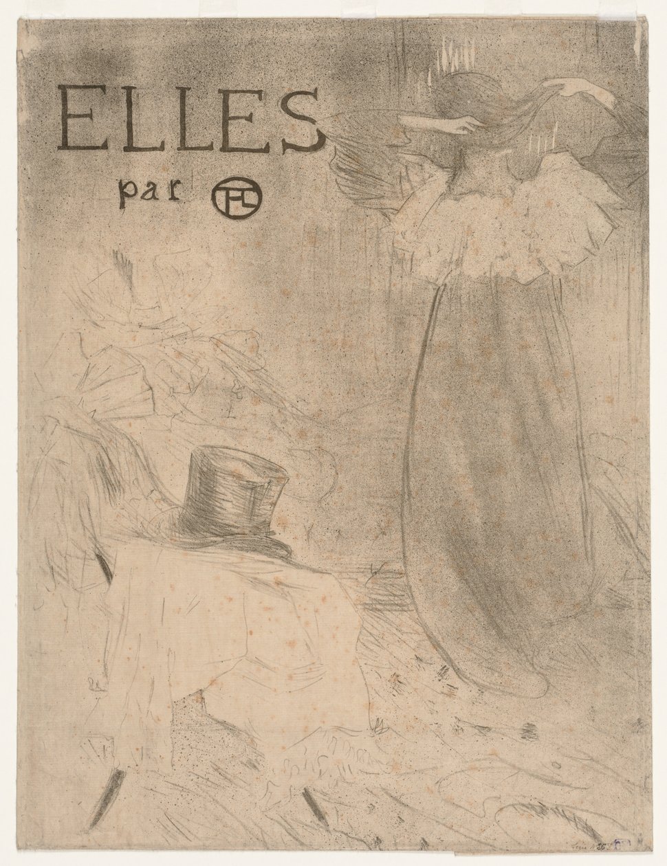 Mappe til Frontispice of Elles, 1896. af Henri de Toulouse Lautrec