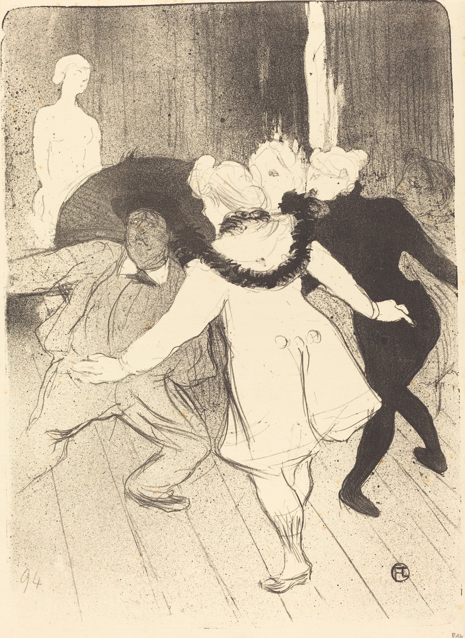 Folies-Bergere: The Censor of M. Prudhomme Folies-Bergere: Les pudeurs de..., 1893. af Henri de Toulouse Lautrec
