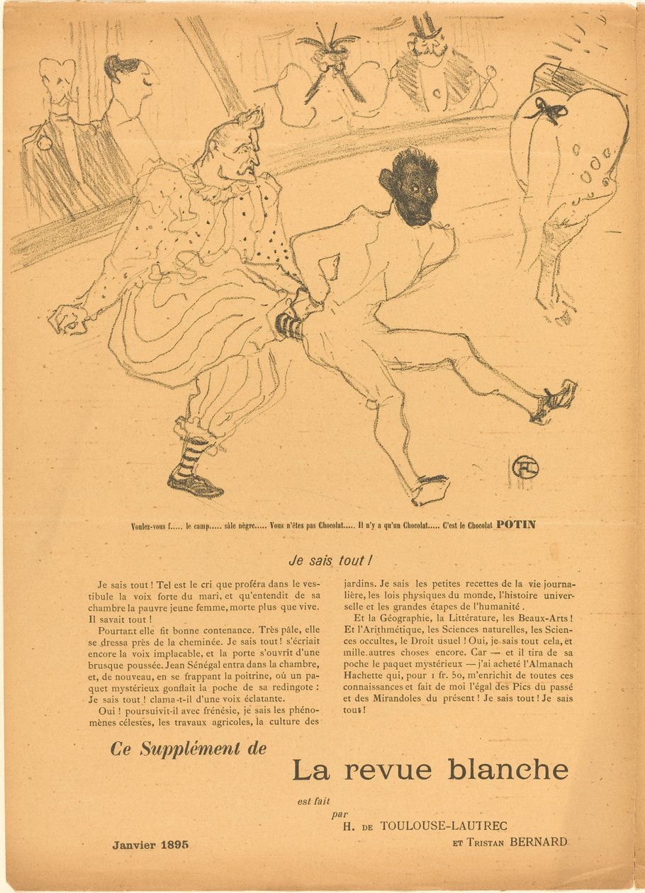 Footit og Chocolat (Footit et Chocolat) [venstre recto] af Henri de Toulouse Lautrec