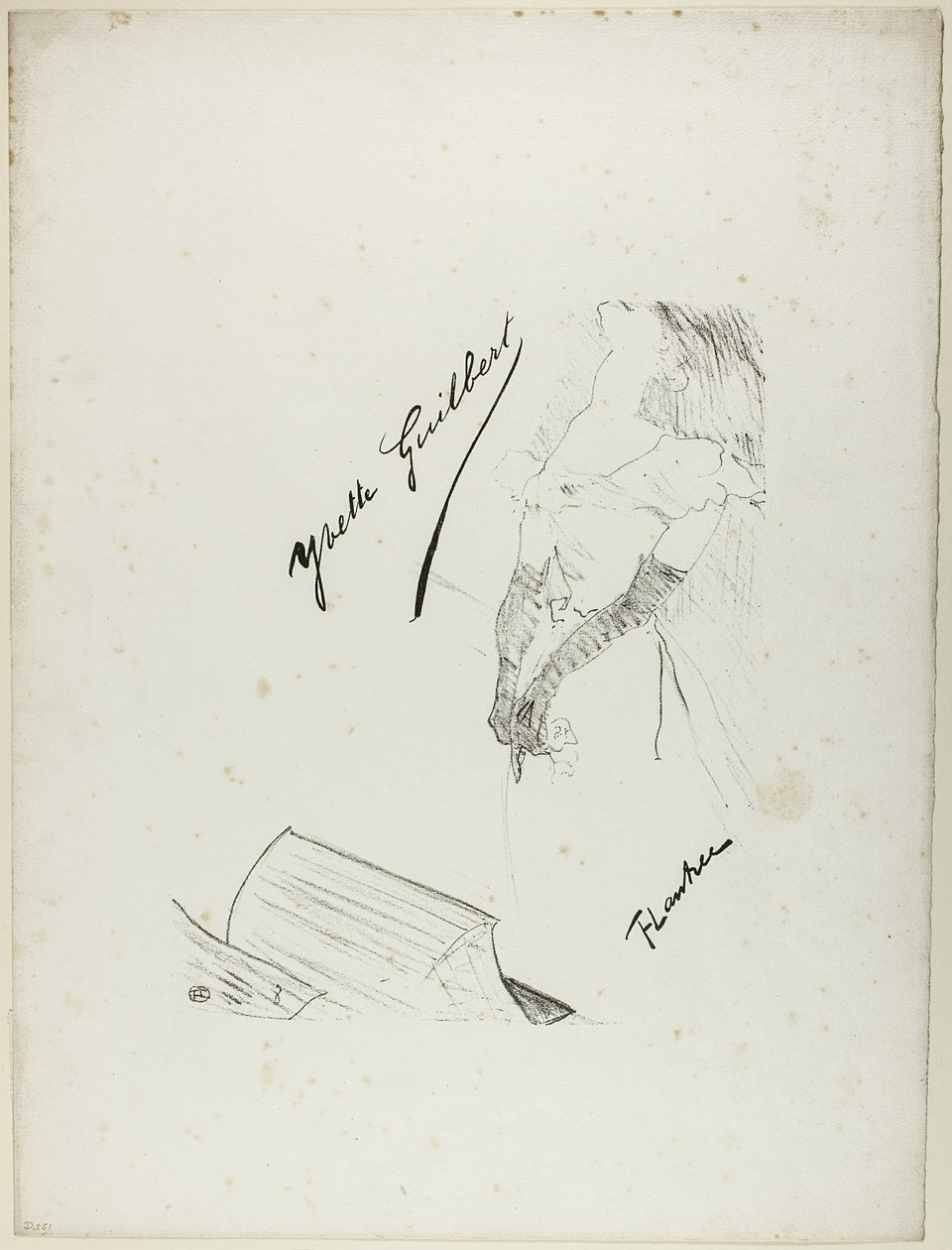 Frontispice til Yvette Guilbert af Henri de Toulouse Lautrec