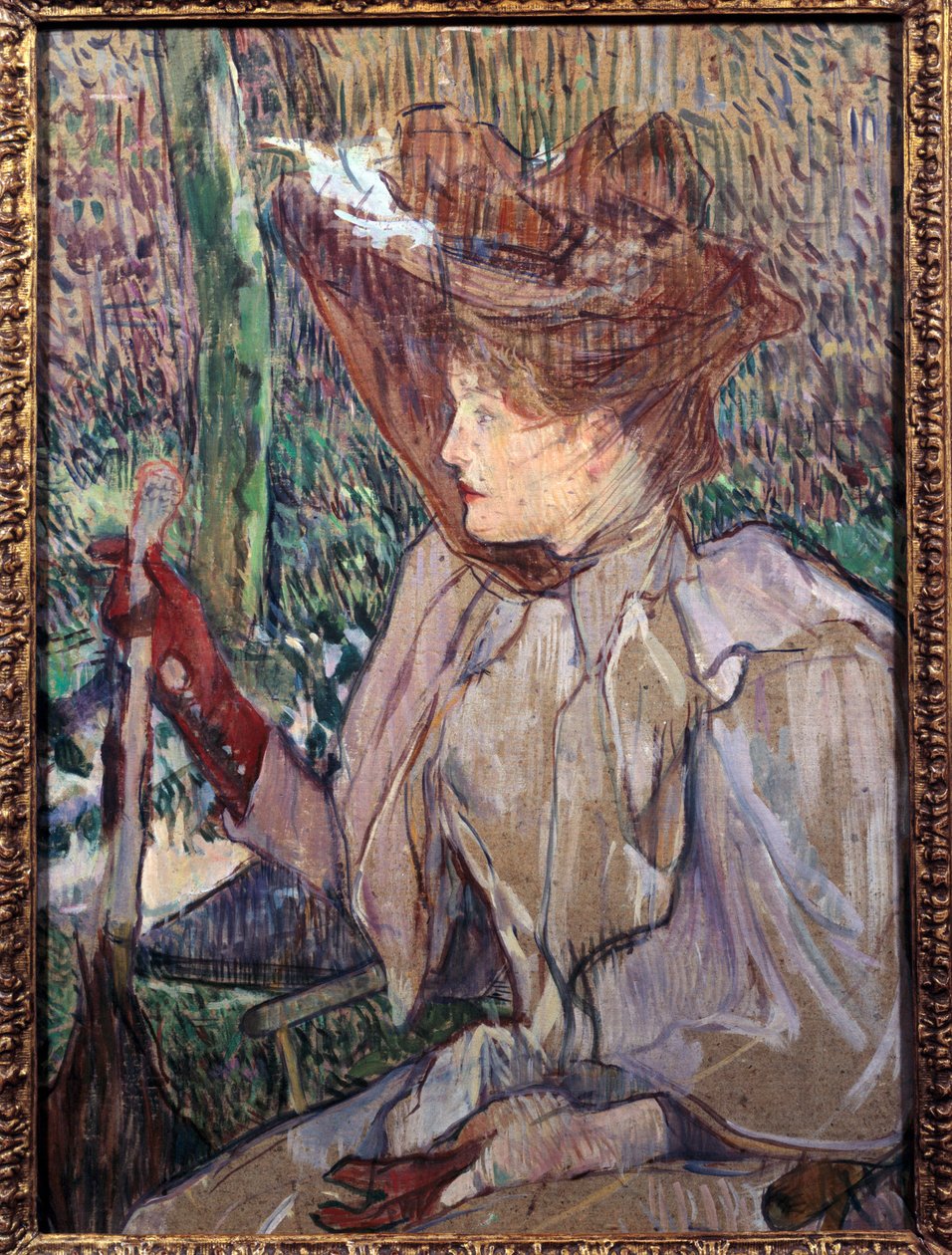 Honorine Platzer Oliemaleri på pap af Henri de Toulouse Lautrec (1864-1901) 1891 Søn. 0,54x0,4 m Paris, Musee d