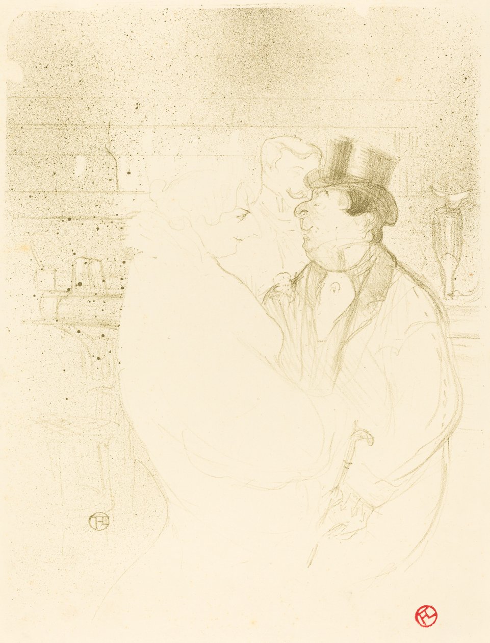Ida Heath at the Bar (Ida Heath au bar) af Henri de Toulouse Lautrec
