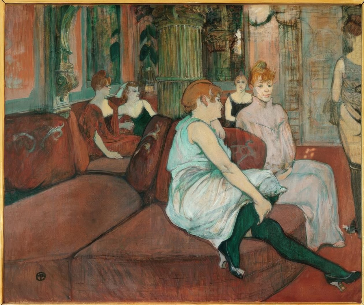 I salonen i Rue des Moulins af Henri de Toulouse Lautrec