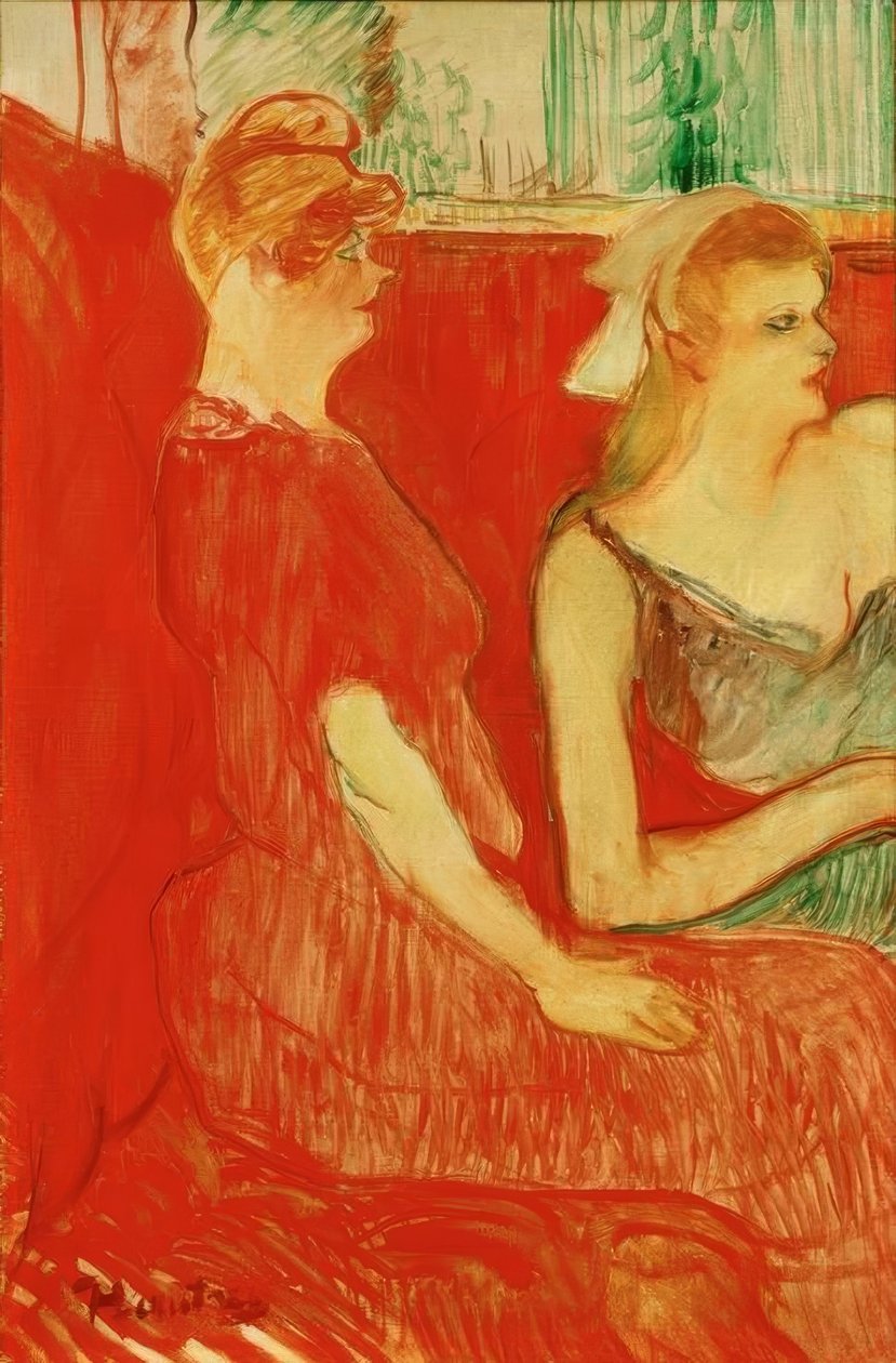 Im Salon der Rue des Moulins af Henri de Toulouse Lautrec
