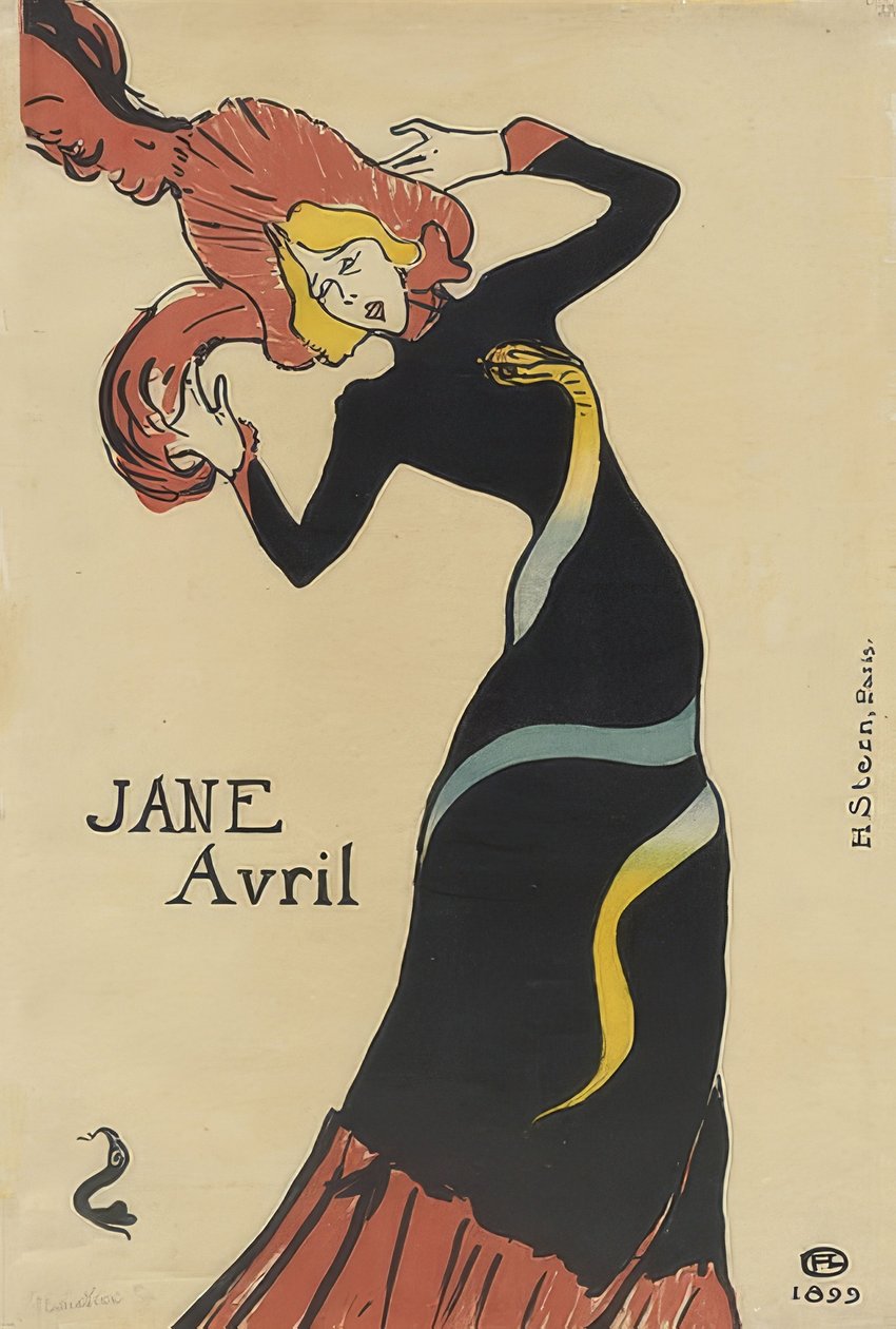 Jane Avril (Plakat). 1899 af Henri de Toulouse Lautrec