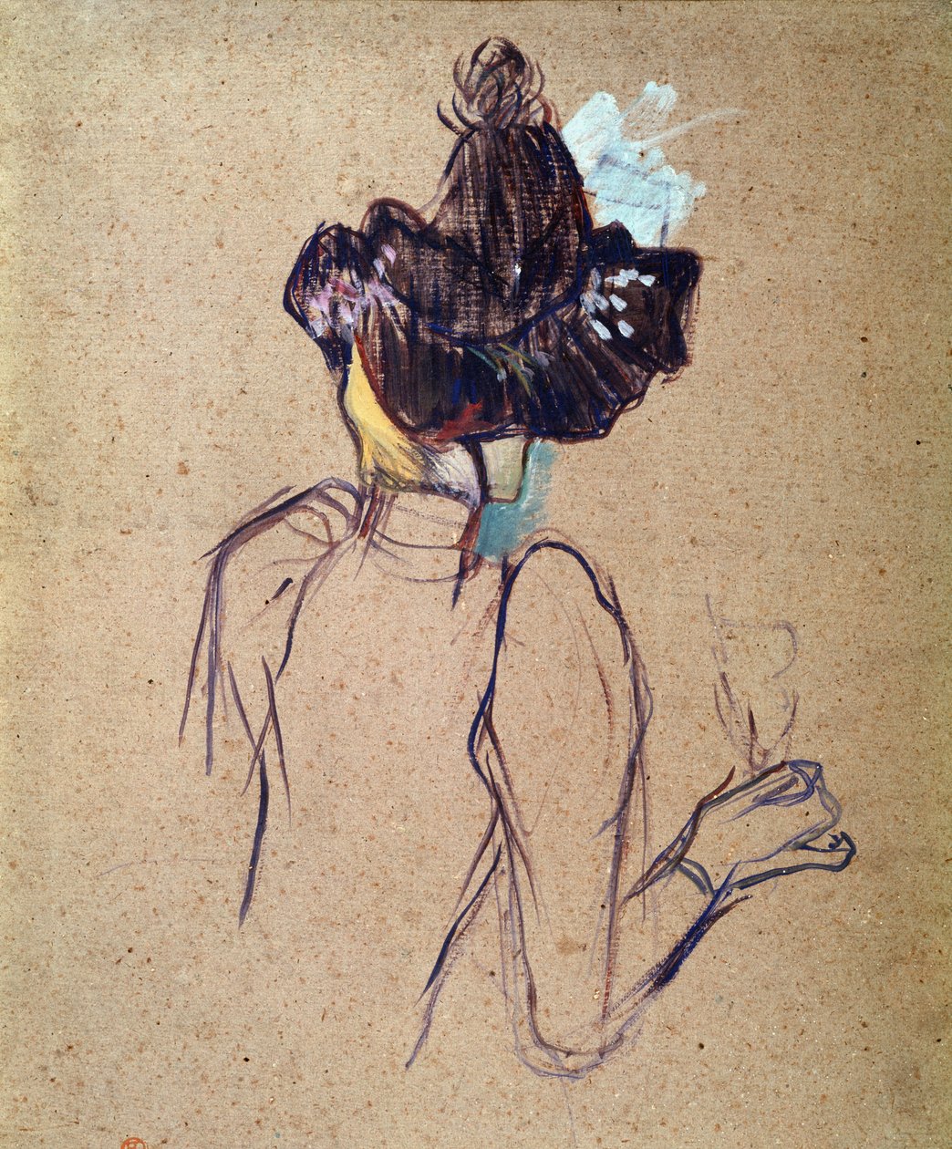 Jane Avril (olie på pap af Henri de Toulouse Lautrec