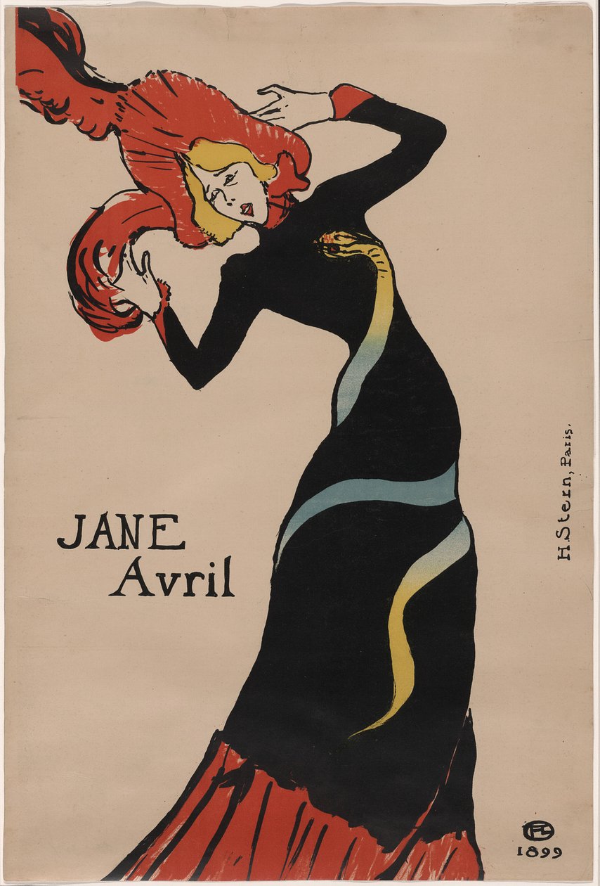 Jane Avril af Henri de Toulouse Lautrec