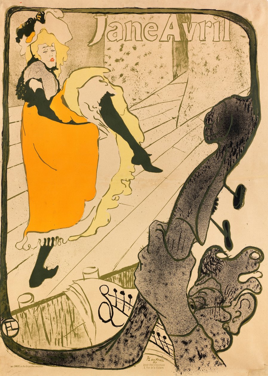 Jane Avril af Henri de Toulouse Lautrec