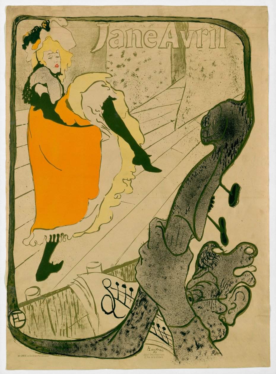 Jane Avril af Henri de Toulouse Lautrec