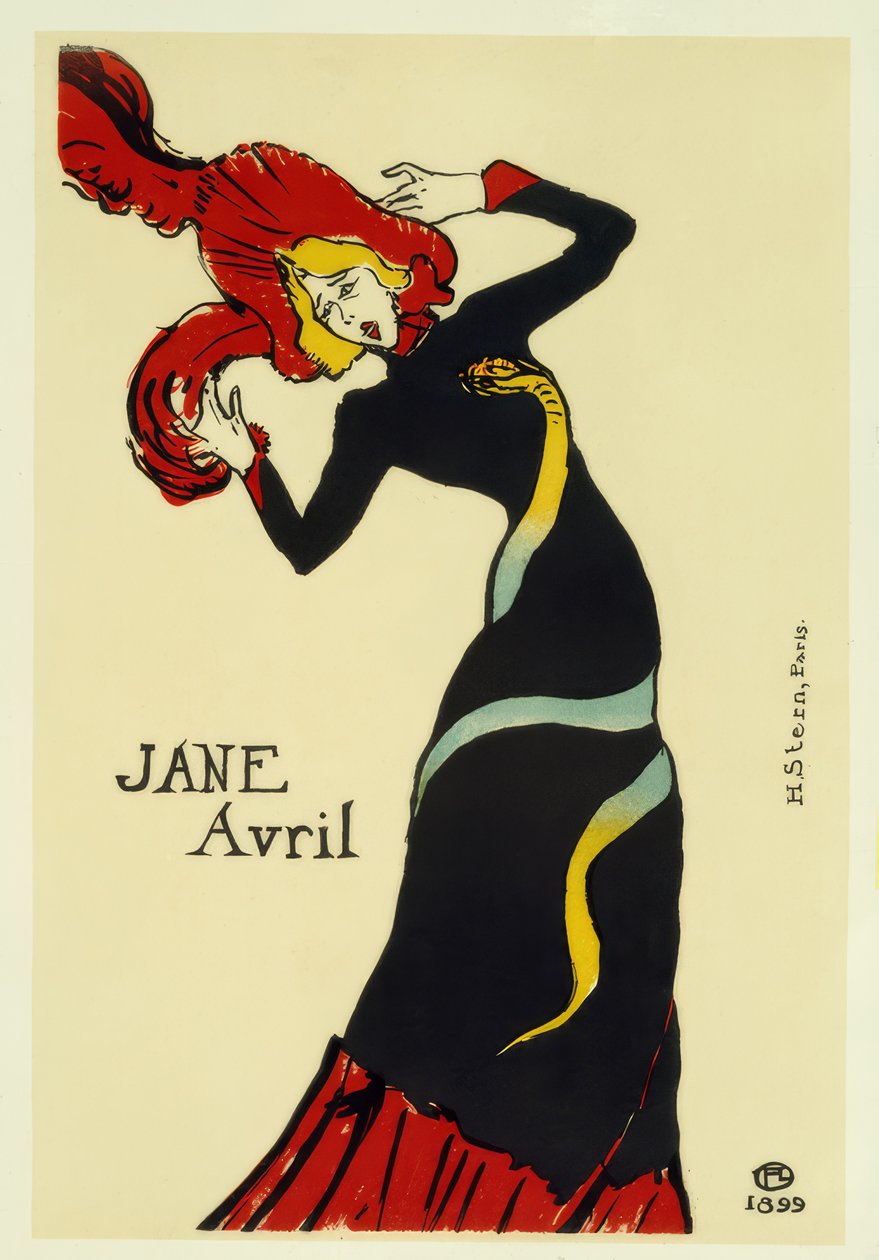 Jane Avril af Henri de Toulouse Lautrec