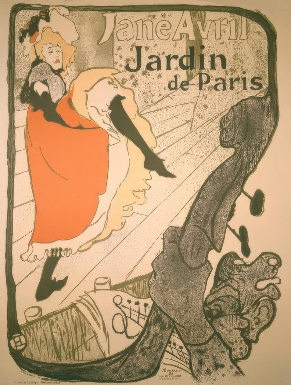 Jane Avril af Henri de Toulouse Lautrec