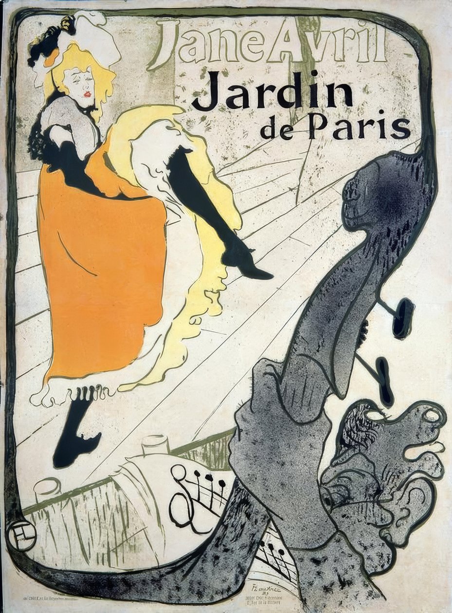 Jane Avril af Henri de Toulouse Lautrec