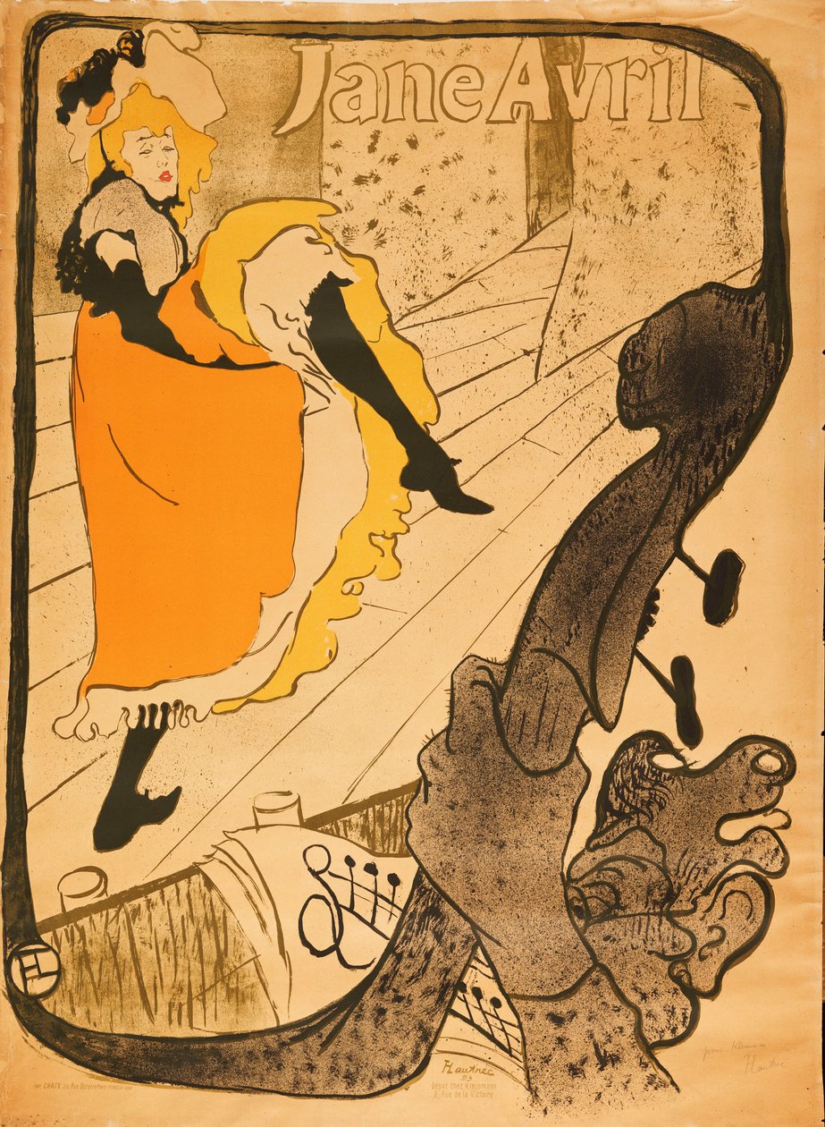 Jane Avril, 1893 af Henri de Toulouse Lautrec