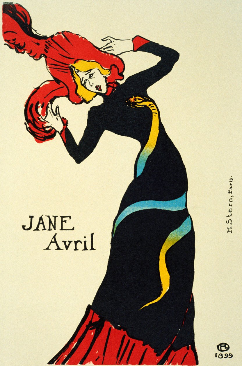 Jane Avril, 1899. af Henri de Toulouse Lautrec