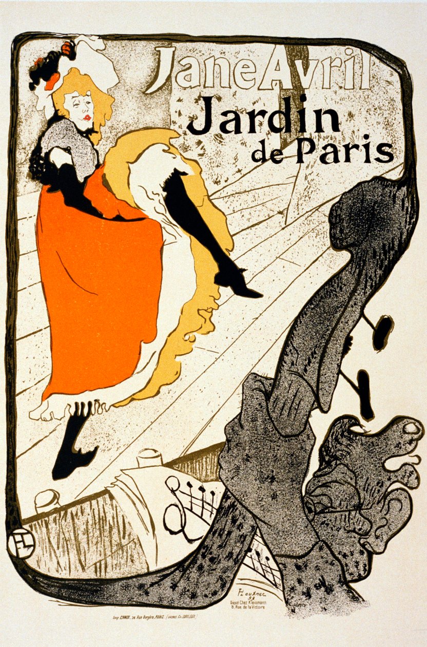Jane Avril i Paris-haven, 1893. af Henri de Toulouse Lautrec