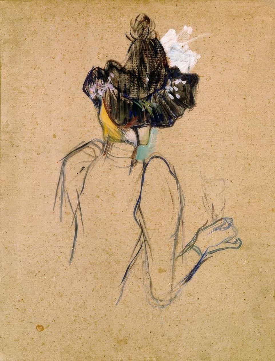 Jane Avril set bagfra af Henri de Toulouse Lautrec
