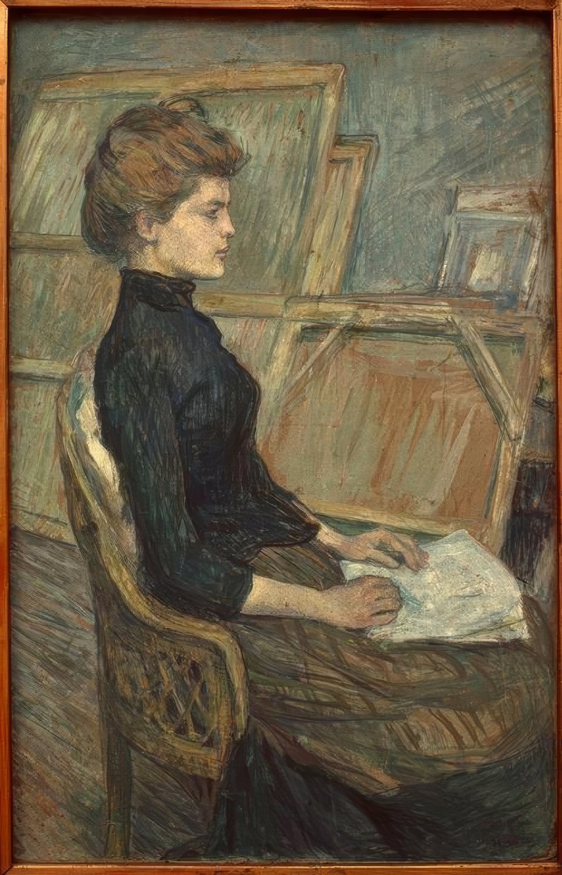 Ung pige i studiet af Henri de Toulouse Lautrec