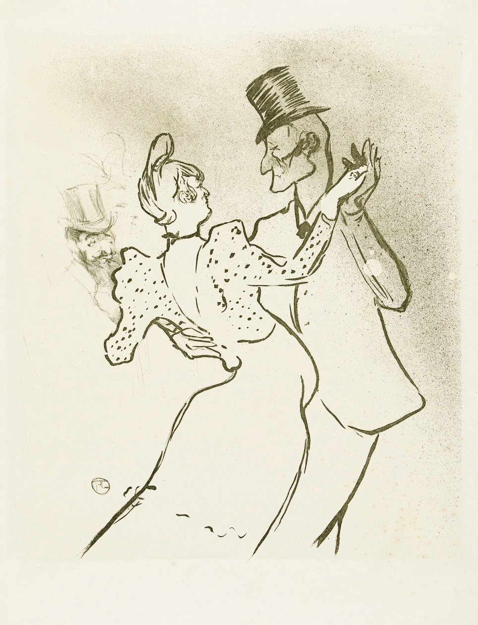 La Goulue og Valentin la Desossee. Plakat af Toulouse-Lautrec. af Henri de Toulouse Lautrec