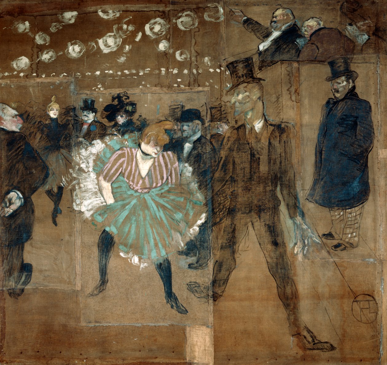 La Goulue og Valentin le desosse, 1895 af Henri de Toulouse Lautrec