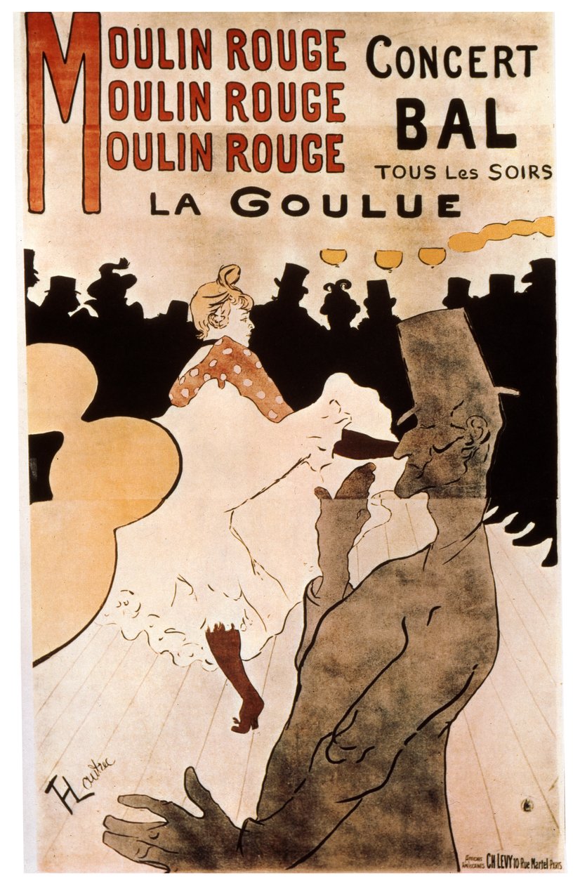 La Goulue ved Moulin Rouge, 1892. af Henri de Toulouse Lautrec