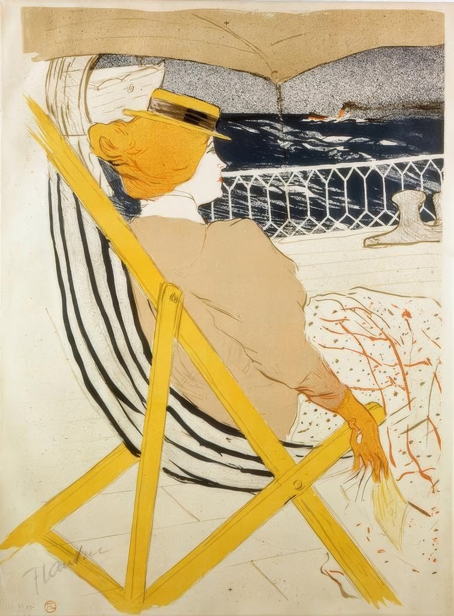 La Passagere du 54 ou Promenade en Yacht af Henri de Toulouse Lautrec