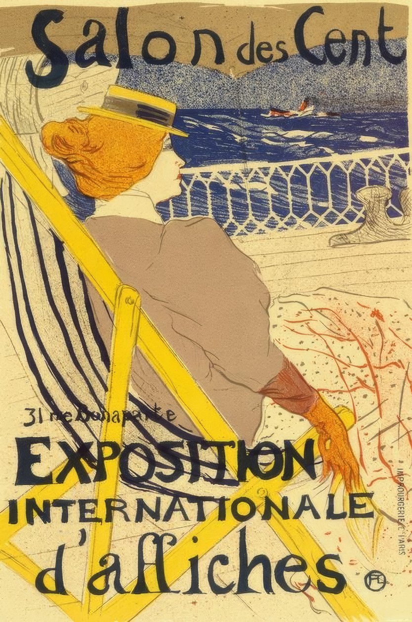 La Passagère du 54 eller Yacht Ride af Henri de Toulouse Lautrec