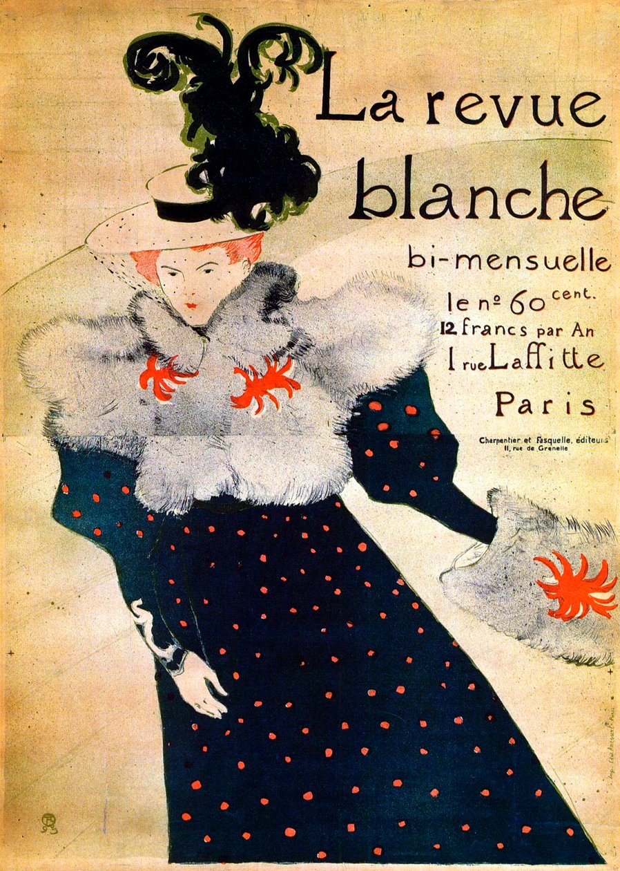 La Revue Blanche, c1800-tallet. af Henri de Toulouse Lautrec