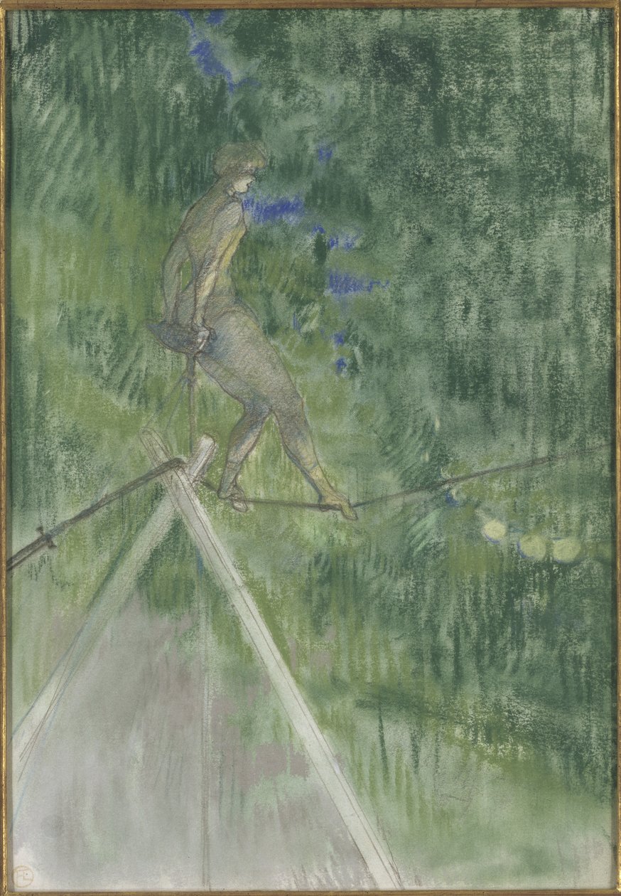 The rope dancer (tightrope walker) - The Rope Dancer, af Toulouse Lautrec, Henri, de (1864-1901). Pastel på papir. Mål: 47x32 cm. Nationalmuseum Stockholm af Henri de Toulouse Lautrec