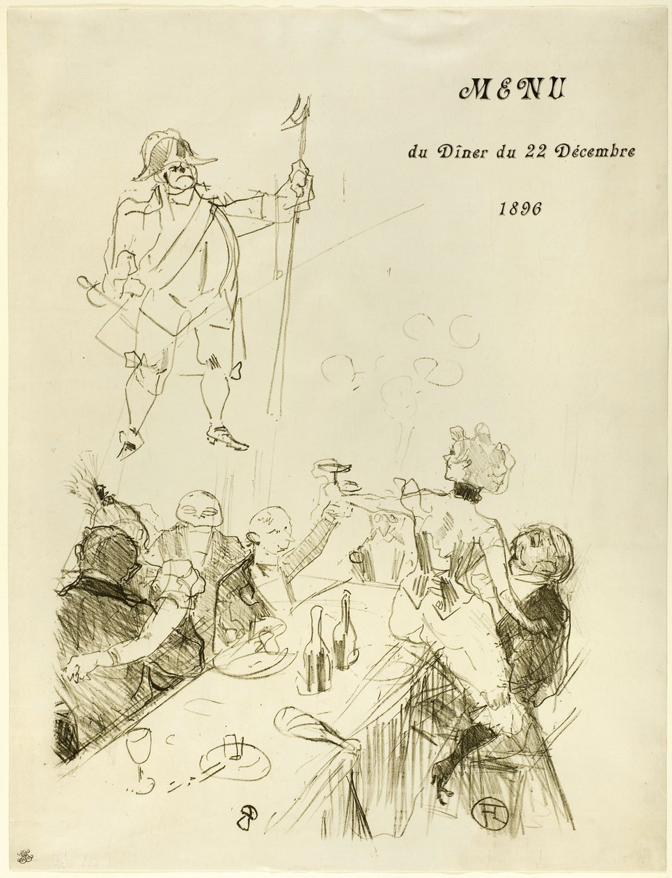 Le Suisse, menu af Henri de Toulouse Lautrec