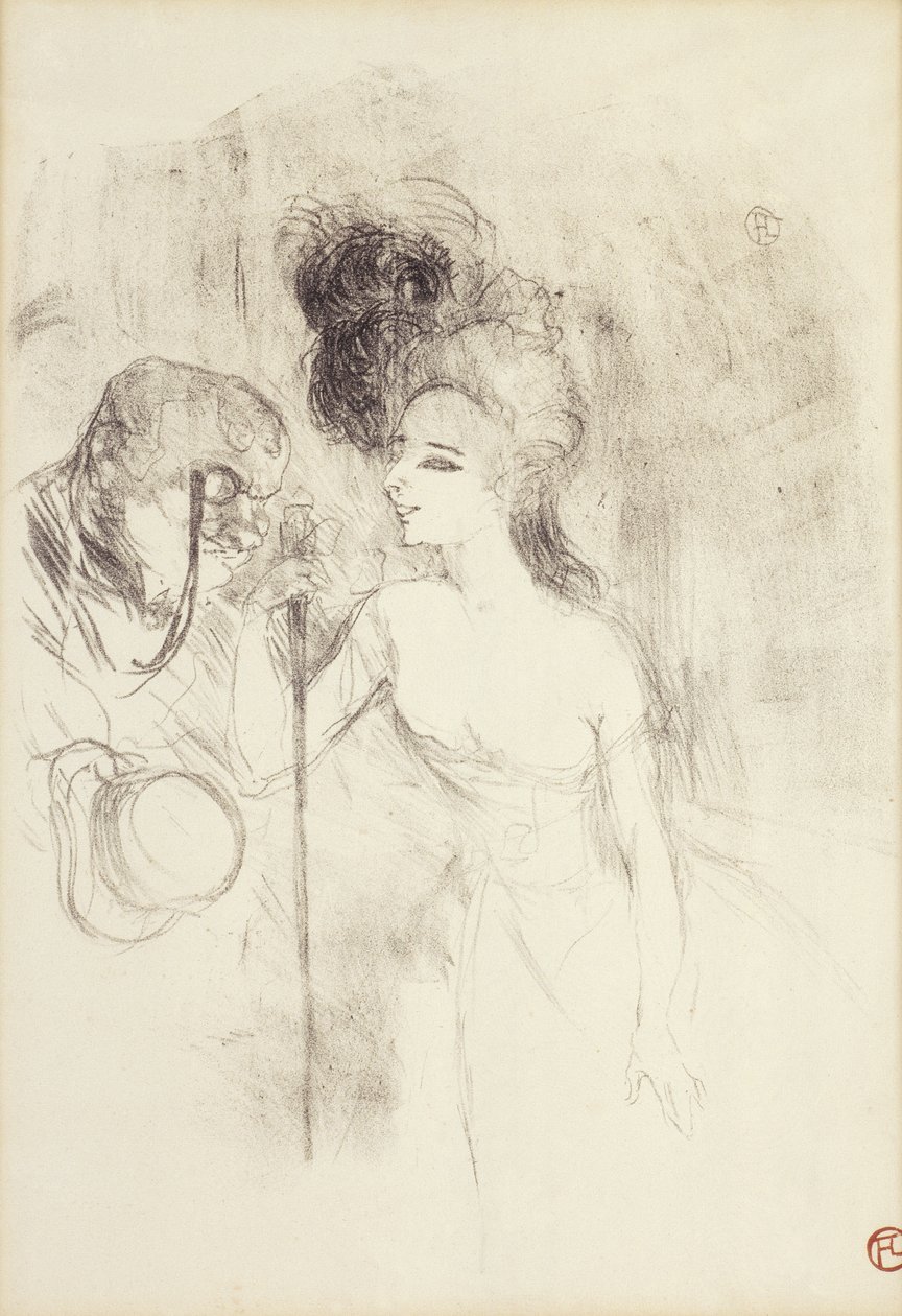 Forlader teatret, 1896 af Henri de Toulouse Lautrec