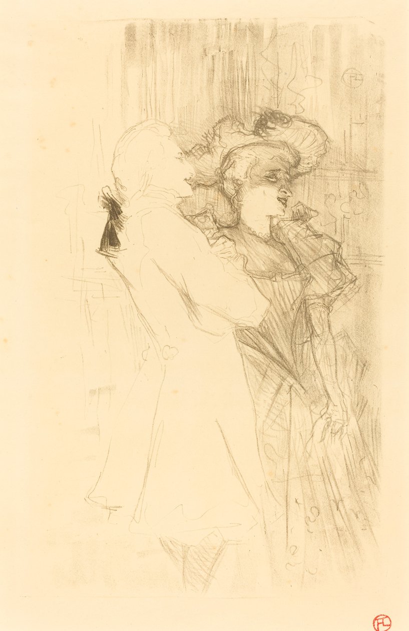 Lender og Auguez i La chanson de fortunio Lender og Auguez i La chanson..., 1895. af Henri de Toulouse Lautrec