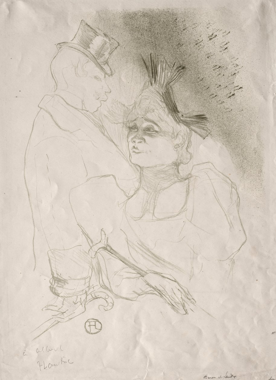 Långiver og Baron, 1893. af Henri de Toulouse Lautrec