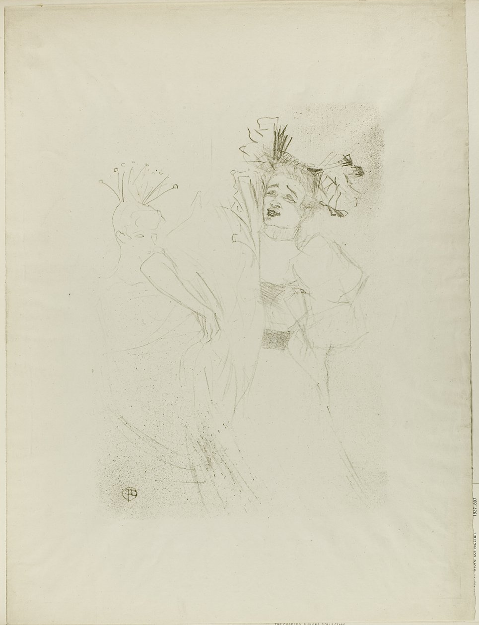 Långiver i Chilpéric, Full Face af Henri de Toulouse Lautrec