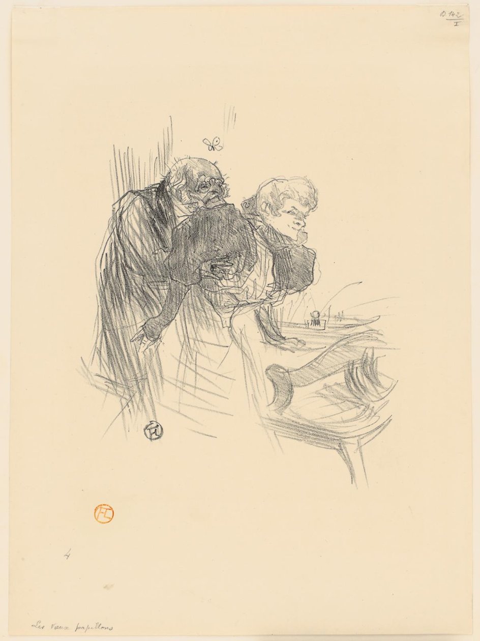 De gamle sommerfugle af Henri de Toulouse Lautrec