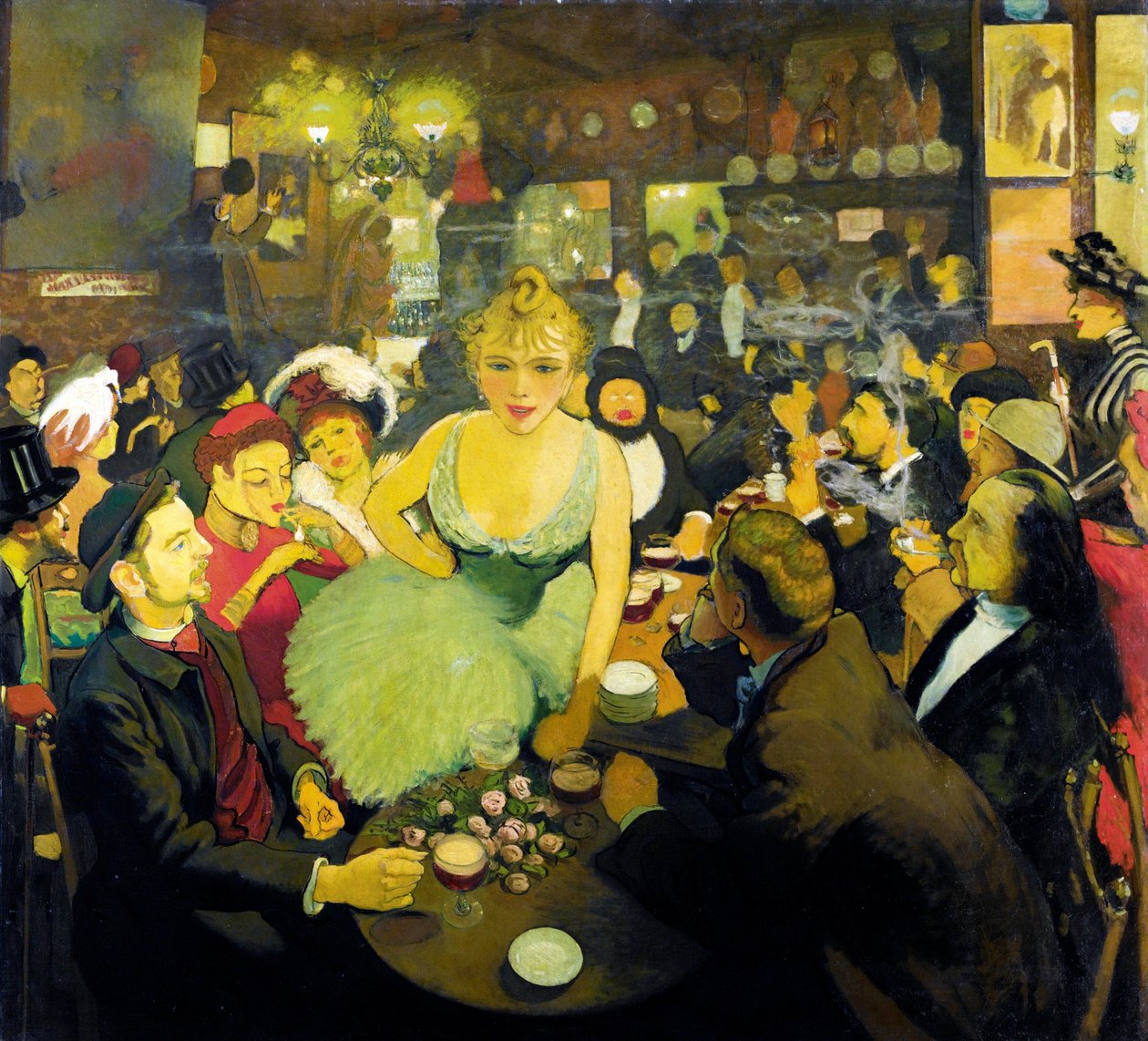 Det indre af Bruant (Aristide af Henri de Toulouse Lautrec