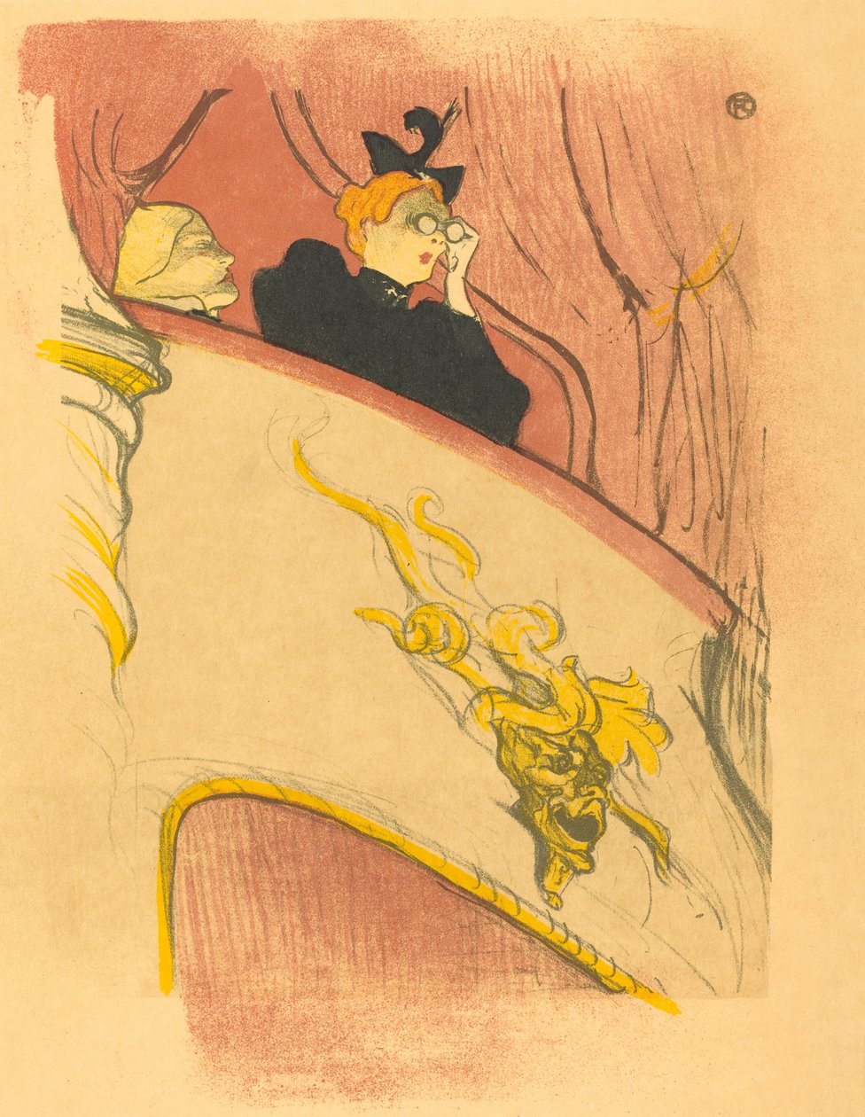 Loge med den forgyldte maske Logen med den gyldne mascaron, 1893. af Henri de Toulouse Lautrec