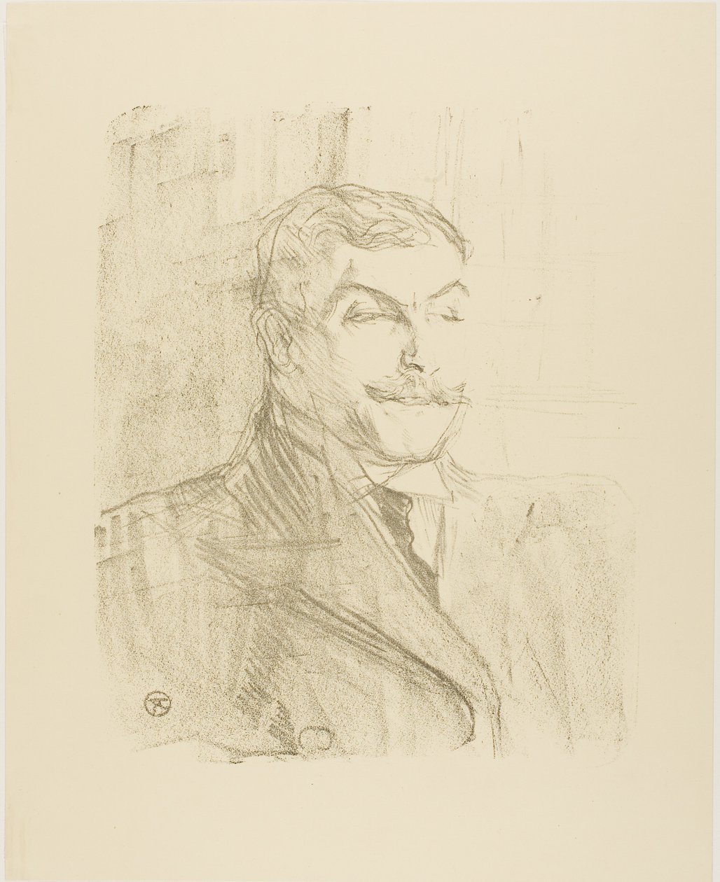 Lucien Guitry, fra Treize Lithographies af Henri de Toulouse Lautrec
